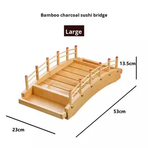 Puente de Madera para <span class=keywords><strong>Sushi</strong></span> Newell, Adornos de Vajilla Japonesa y Coreana, Cocina Japonesa, Sashimi, <span class=keywords><strong>Sushi</strong></span>, Forma Irregular, Color Sólido - Product Image 6