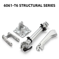 Pièces de potence de vélo forgées sur mesure par matrices fermées, usinées CNC, anodisées, tolérance de haute précision, certifiées ISO9001, service complet