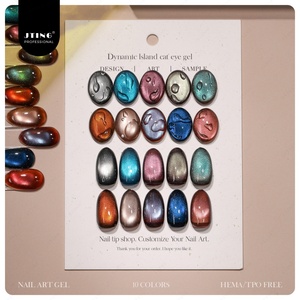 JTING Fournisseur de premier plan, Collection de vernis à ongles gel effet œil de chat Dynamic Island 10 couleurs, sans TPO/HEMA, vernis à ongles gel UV professionnel OEM - Product Image 5