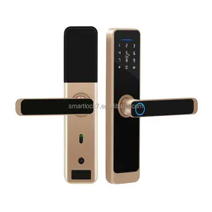 Tuya app controls fingerprint wireless WiFi airbnb smart door lock with alexa and cerradura inteligente