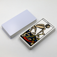 Jeu de tarot vintage de Marseille, impression personnalisée, 78 cartes avec guide pour les lecteurs de tarot et la pratique de la divination