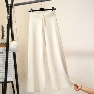 Leggings da donna eleganti <span class=keywords><strong>in</strong></span> maglia autunno/inverno <span class=keywords><strong>pantaloni</strong></span> Casual a gamba dritta <span class=keywords><strong>pantaloni</strong></span> drappeggiati <span class=keywords><strong>pantaloni</strong></span> piatti estivi perfetti - Product Image 3