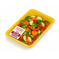 Barquettes d'emballage sous blister jetables personnalisées, barquettes en plastique PP de haute qualité pour la vente au détail en supermarché, légumes, viande, aliments