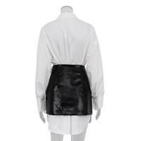 Frühlings kleidung 2024 Mode Neue Damen bekleidung Langarm Weißes Hemd und Schwarzes Minirock korsett Zweiteiliges Co Ord Set Damen