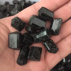 Tourmaline naturelle brute, 1 pièce, pierre en barre de couleur noire, pour la guérison