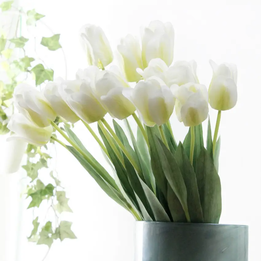 L06041 מכירה לוהטת Pu טוליפ מלאכותי פו פלסטיק טוליפ פרחים לחתונה בית המפלגה דקורטיבי