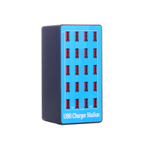 Chargeur intelligent 100W 20 ports USB Station de charge multi-ports pour plusieurs téléphones Android Voyage Home Office Party Hotel Restaurant