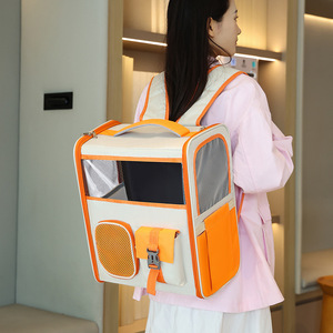 Sac à dos de transport pour animaux de compagnie, sac à dos frontal pour <span class=keywords><strong>chiens</strong></span> et chats de petite taille, vente en gros - Product Image 2