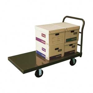 Troli Industri OEM Tugas Berat 1000kg, Rangka Logam Batang Tunggal Stabil, Platform Besar, Roda PU Empat Roda - Product Image 4