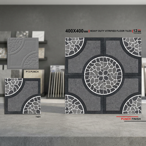 Carreaux de parking en porcelaine émaillée numérique mate rustique antidérapants pour extérieur, qualité export, 9 mm, gaufrés, 40x40 cm - Product Image 1