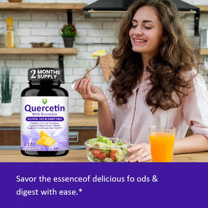 Cápsulas de quercetina ODM OEM, suplemento dietético con bromelina que promueve un sistema inmunológico saludable y apoya la salud respiratoria - Product Image 4