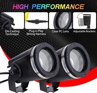Lumière laser LED à commande à distance sans fil longue portée, commande par interrupteur à bascule RF et application, lumière laser LED RGB+W avec antenne pour VTT, UTV