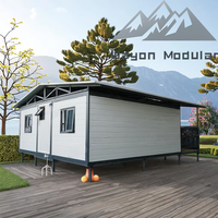 Maison de conteneur extensible moderne Wayon, maison d'hôtes préfabriquée à 2 chambres pour complexe hôtelier