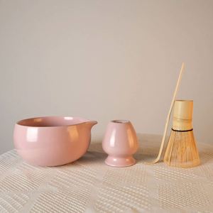 Japanese Style Handmade Classic Design <b>Tea</b> Bowl Whisk Chasen <b>Stand</b> Holder Ceramic Matcha Bowls With Pouring Spout - Product Image 4