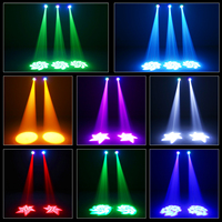Projecteur LED mobile 50W, 8 gobos, 8 couleurs, avec DMX 512, activation sonore et télécommande, pour éclairage de scène