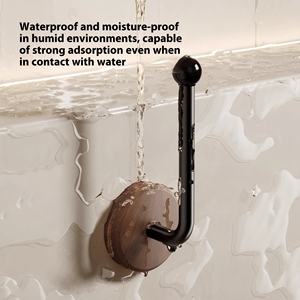 Nouveau crochet en bois de noyer et de hêtre auto-adhésif en forme de T et de J, moderne et écologique, pour une utilisation en cuisine - Product Image 4