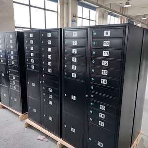 Outdoor Weatherproof Cluster Mailboxes Galvanized Steel Multi Unit Mailbox Parcel Locker for Rental Apartment Buildings - Product Image 1