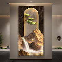 Lampe murale 3D en résine plaquée, art mural fait main, décoration Feng Shui pour entrée, peinture suspendue haut de gamme, Quadro Da Parete