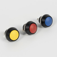 Interrupteur à bouton-poussoir métallique 12 mm momentané NO 3A en acier inoxydable étanche IP65 pour démarrage et arrêt d'équipement