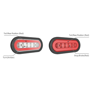 Feux arrière combinés universels multifonctions IP67 étanches pour remorque et camion, feux de stop et clignotants LED - Product Image 5