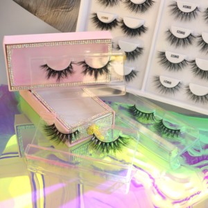 Cils en vison 100% naturel, effet wispy, vente en gros, faits à la main, réutilisables, bandes de cils personnalisables avec logo, cils en vison - Product Image 6