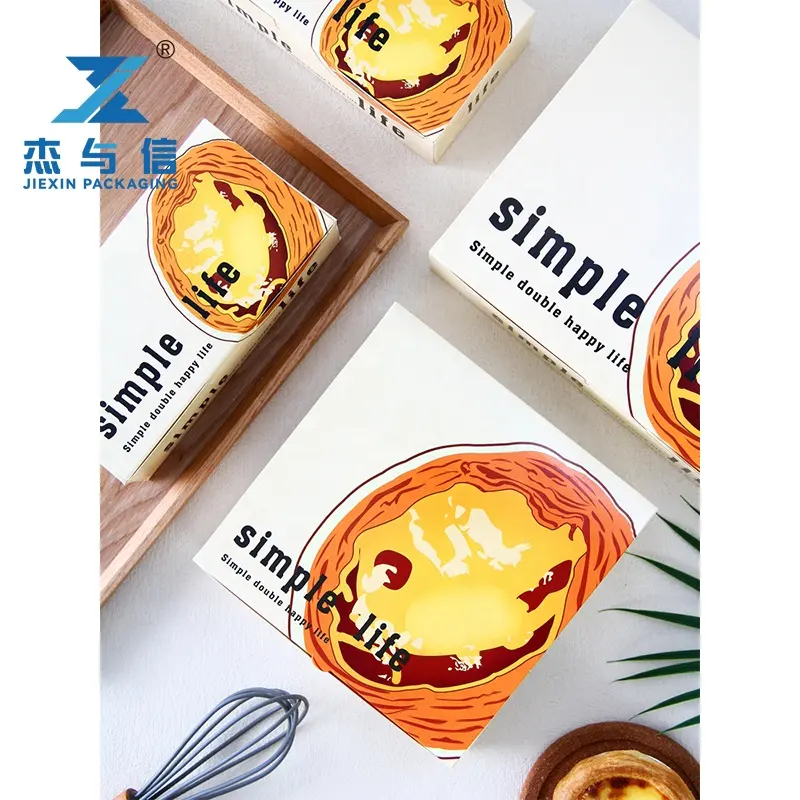 Customized ECO Protection Food Grade Takeout Sandwich Bread Hamburger Cake Cookie Chocolate Baked Goods Paper Packing Boxes