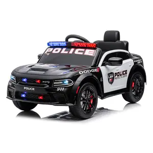 Venta al por mayor de fábrica nuevo diseño DODGE CHARGER 12V control remoto eléctrico niños coche de policía bebé coche eléctrico niños paseo en coche