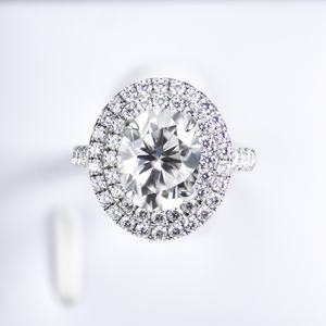S925 Oval Shape <b>Moissanite</b> <b>Ring</b> Gemstone Fine Quality Lady's <b>Ring</b> - Product Image 6