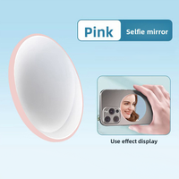 Cermin Selfie Cembung Magnetik - Paduan Aluminium & Plastik, Aksesori Kamera Pintar, Kompatibel dengan iPhone 16 & Ponsel Android