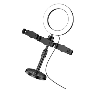 Support de téléphone portable de table KSC-1514 avec anneau lumineux LED pour support de téléphone et appels vidéo - Product Image 3