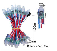 Module LED à pixels pleine couleur 12 mm WS2811/WS2801 IC, éclairage paysager ABS, points lumineux F5, entrée IP67 étanche, DC 5V 80