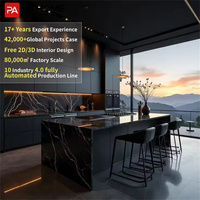 Armoires de cuisine professionnelles sur mesure de luxe moderne PA avec organisateurs coulissants