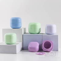 Pot de crème en plastique jaune populaire de 20ml 30ml 50ml 100ml emballage cosmétique personnalisé pot en plastique avec bouchon en plastique et boîte