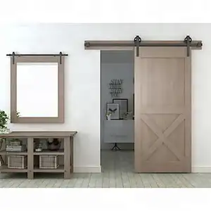 2022 Hot Sale Easy to install High Quality Sliding Barn Door Hardware Kit Antique old wood furniture sliding door accessories