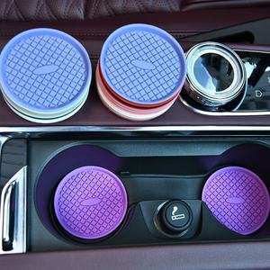 Alfombrilla Circular de Silicona para Coche en Existencia, Alfombrilla Antideslizante para Portavasos de Coche, Kit Interior, Universal para Coche - Product Image 3