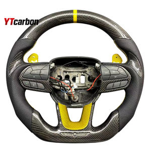 Volant en fibre de carbone véritable personnalisé YTcarbon pour Grand Cherokee Charger Challenger <span class=keywords><strong>Durango</strong></span> Chrysler 300 SRT <span class=keywords><strong>SRT8</strong></span> Trackhawk - Product Image 2