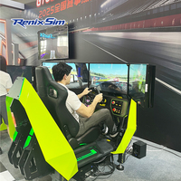 Renixsim Simulador de Conducción Comercial de Movimiento Completo 4 DOF para Esports GT, Simracing, Competición Multijugador y Atracción de Centro Comercial
