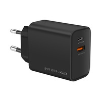 Cargador USB C de 45W, Cargador Rápido de Pared con 2 Puertos, Mini Cargador de Pared USB C con Tecnología GaN para Galaxy S23 Ultra, iPhone, iPad