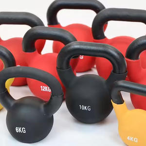 Bina Fitness Aksesuarları Spor Salonu Ağırlık Kaldırma Setleri En İyi Antrenman Kişiselleştirilmiş Serbest Ağırlıklar Plastik Kaplamalı Kettlebell - Product Image 4