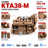 Motor Diésel Marino Original SCDC CCEC Cummin KTA38 Serie 800hp 1800RPM KTA38-M para Buque de Carga y Embarcación de Trabajo con CCS