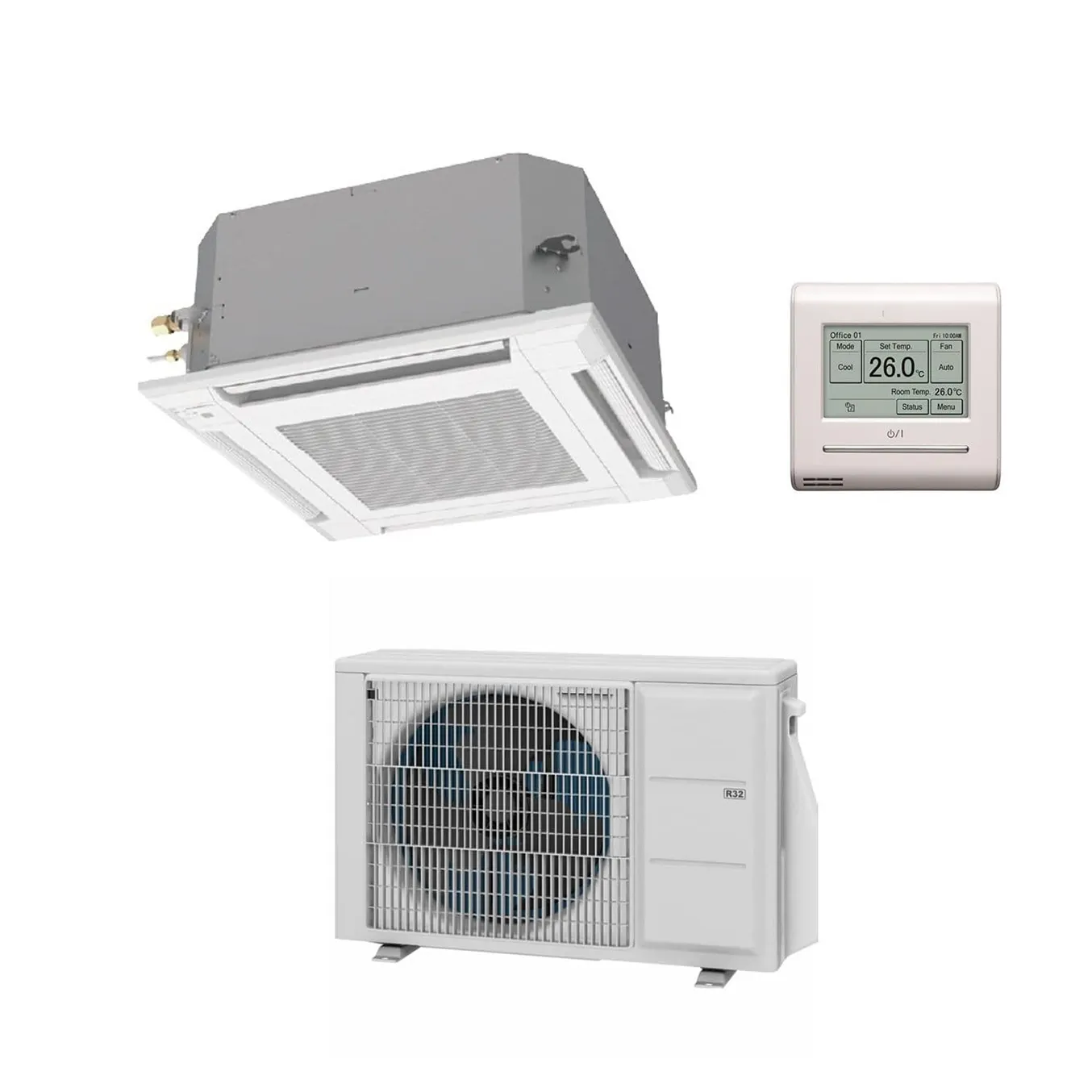 VRV VRF comercial Multiple Connect HVAC Sistemas Central Unidade de ventiloconvector de ar condicionado