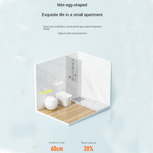 Toilette intelligente in stile lembo automatico Mini forma salvaspazio <span class=keywords><strong>bagno</strong></span> Senior Intelligent One Piece Smart Toilet con riscaldamento del sedile - Product Image 2