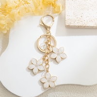 Nouveaux produits du commerce extérieur sur AliExpress : pendentif fleur, porte-clés, 26 lettres, sac, clé de voiture