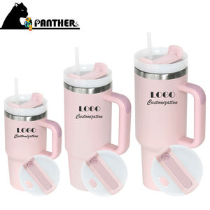 Tumbler Personalizzato con Logo 40 oz, Tazza da Viaggio in Acciaio Inox, Tumbler Isolato Sottovuoto, Tazza Rosa per Caffè 20oz 30oz 40oz con Manico - Product Image 1