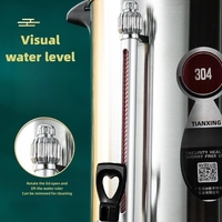 Caldera de agua eléctrica Urm 45 litros comercial aislamiento térmico Hervidor eléctrico de acero inoxidable café dispensador de agua caliente