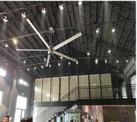 Ventilador de techo gigante HVLS de almacén de 220V con aspas de aluminio, componentes de núcleo de Motor de 10 pies, 16 pies, 20 pies y 24 pies