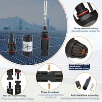 WZOODQ connecteur solaire Diode Anti-inverse extérieur IP67 étanche multi-contacts connecteur de fusible cc support de fusible