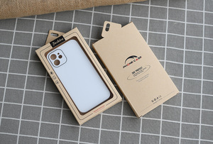 Best-seller Vente en gros quantité minimale de commande bas étui de protection intelligent en papier kraft brun blanc pour téléphone portable Boîte d'emballage avec insert en plastique - Product Image 2