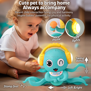 Zhorya Điện Đi Bộ Bạch Tuộc Âm Nhạc Chức Năng Cảm Biến Đồ Chơi Tự Động Bò Ma Thuật Nhảy Múa Bạch Tuộc Đồ Chơi Cho Trẻ Em - Product Image 2