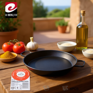 Poêle à <span class=keywords><strong>paella</strong></span> en fonte durable de 40 cm avec revêtement émaillé élégant pour plats espagnols (Esmaltada Pan) - Product Image 3